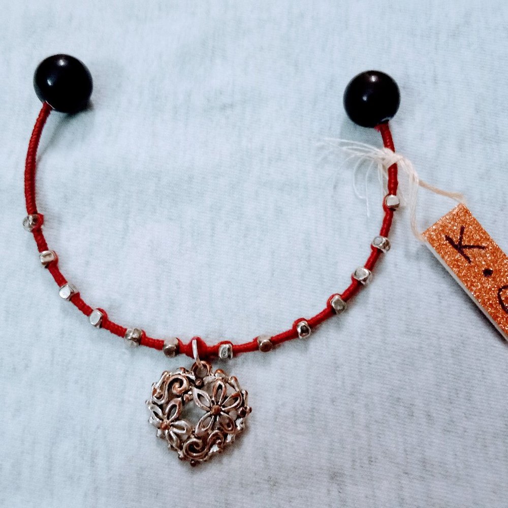 Adjustable Red Cuff Bracelet